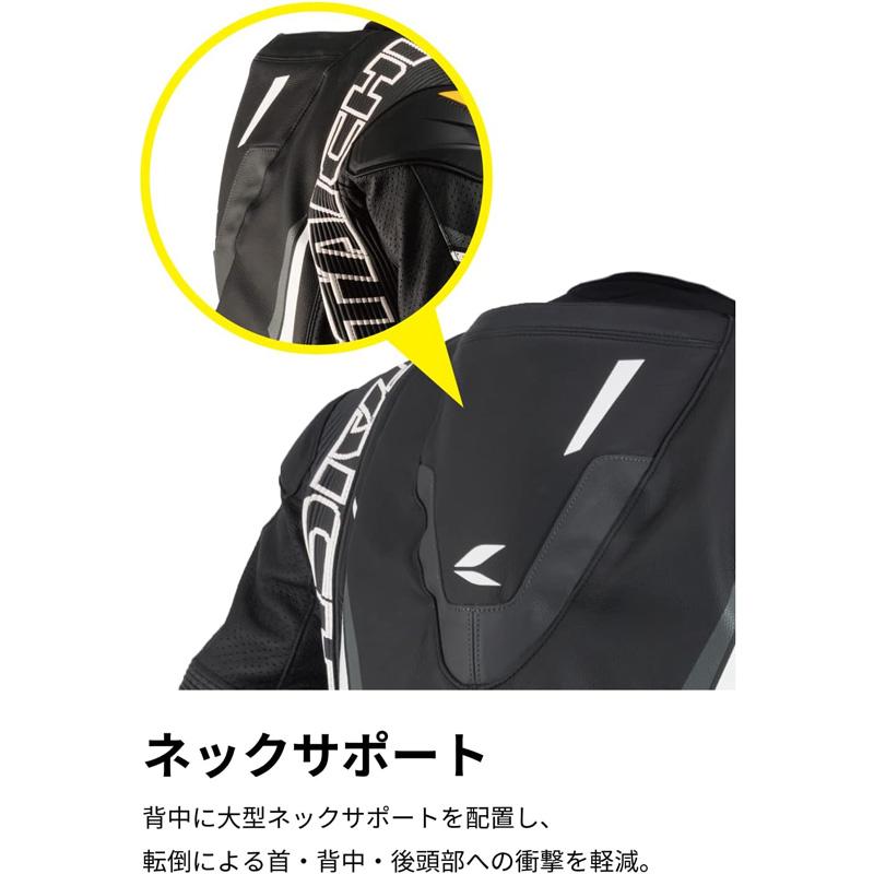 RSタイチ アールエスタイチ GP-WRX R307 レーシングスーツ レザー ブラック/ホワイト NXL307BK51LS｜gbft-online｜07