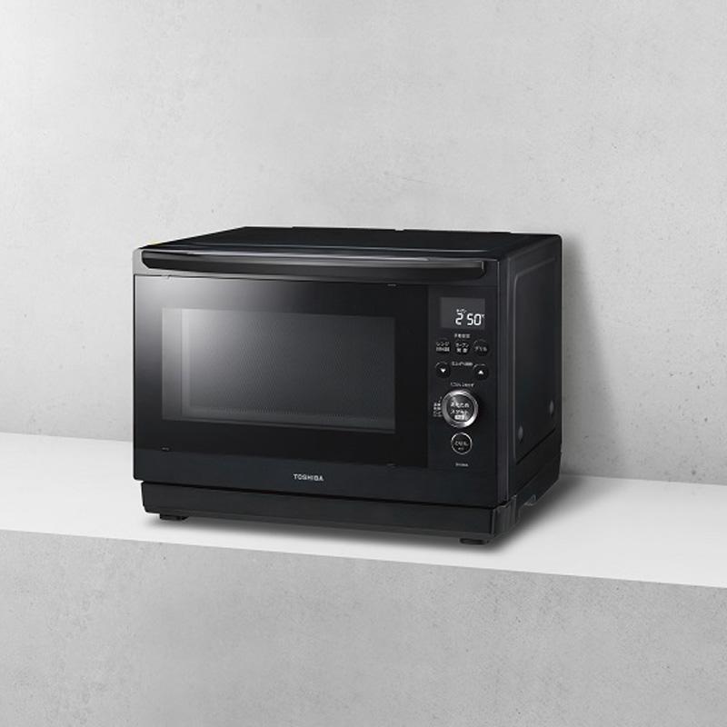 TOSHIBA（東芝） 角皿式スチームオーブンレンジ 石窯ドーム ブラック
