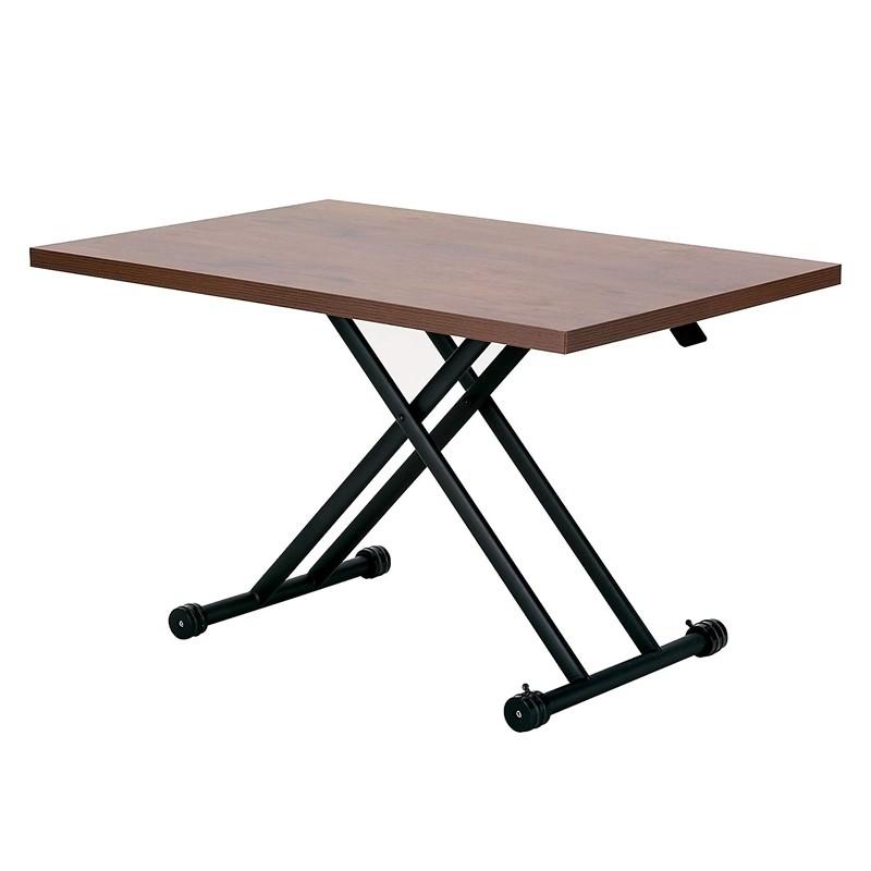 ダイニングガス圧昇降式テーブル120×80×71.5NブラウンT7-GDT120 dショッピング |テーブル 昇降式 ガス圧昇降式テーブル 120×80cm