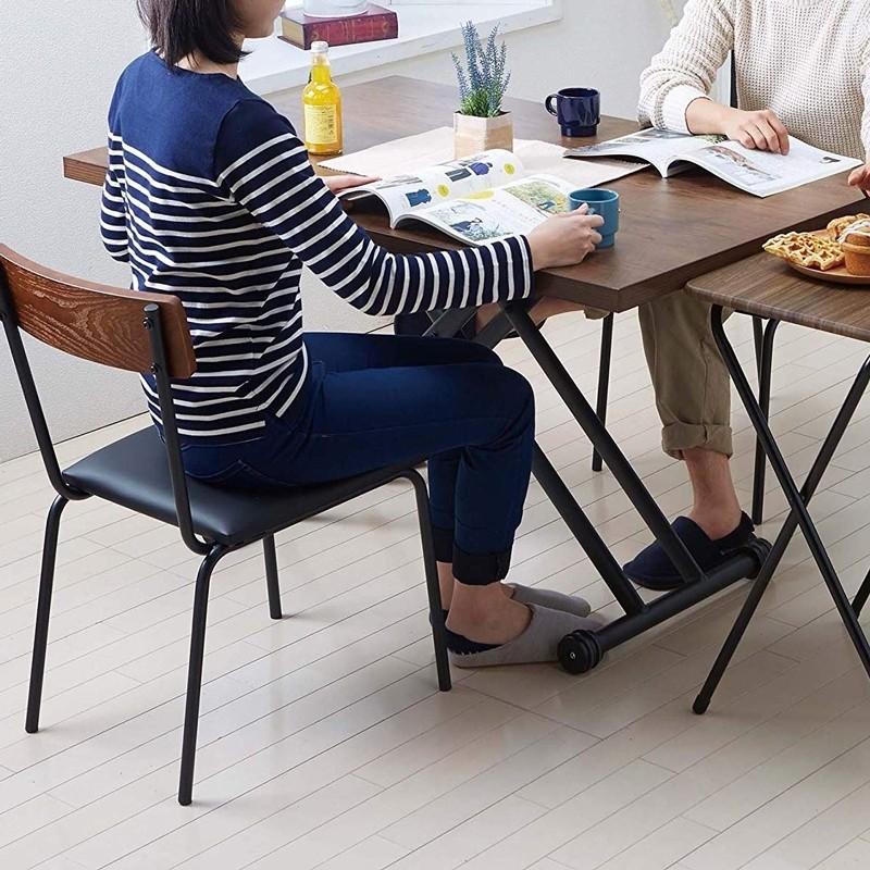 武田コーポレーション ダイニングガス圧昇降式テーブル 120×80×71.5cm