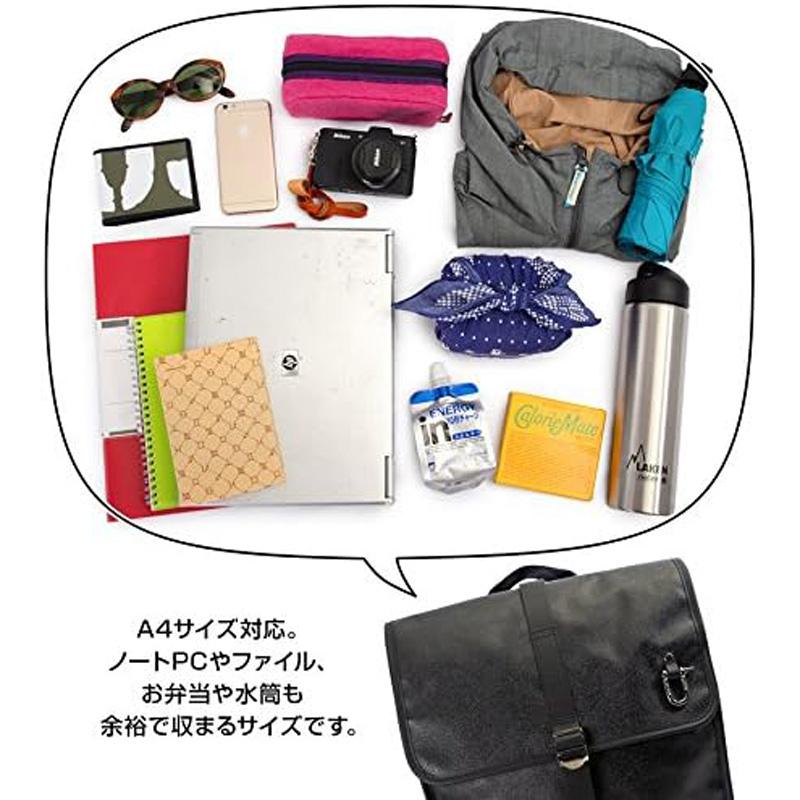 森野帆布 スリムリュック L レッド×ブラック メンズ 通勤リュック