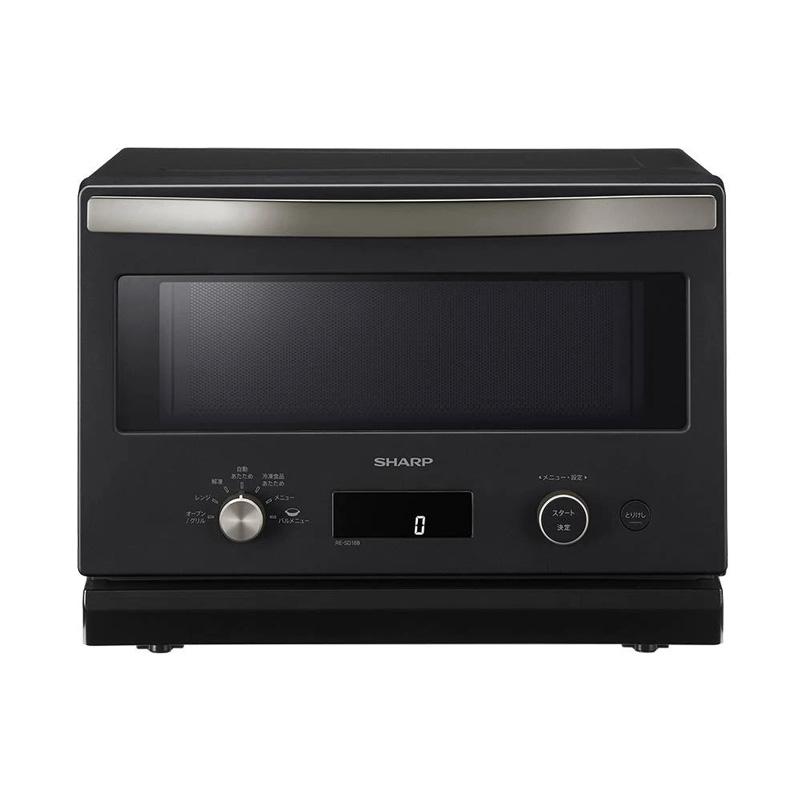 シャープ SHARP オーブンレンジ 電子レンジ ブラック 18L 縦開き RE 