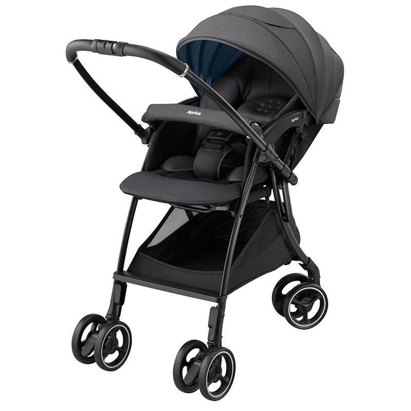 【美品】 Aprica ラクーナクッション ベビーカー グレー レザーハンドル アップリカ（Aprica） ラクーナクッション AG ベビーカー GY グレー