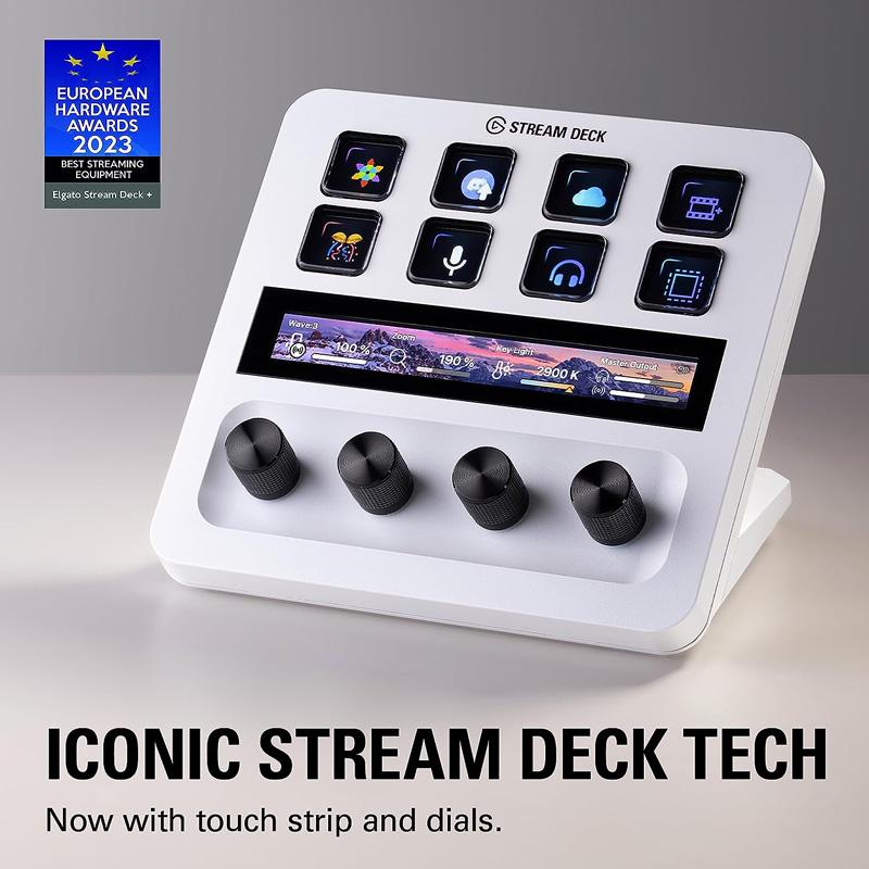 Stream Deck + Elgato エルガト ホワイト オーディオミキサー スタジオ 