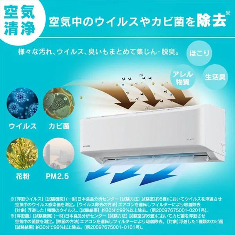 airwill アイリスオーヤマ IRIS OHYAMA エアコン 主に6畳用 2.2kw 空気
