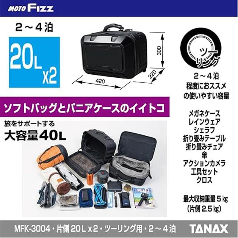 MOTOFIZZ TANAX タナックス ツアーシェルケースM 40L バイク用バッグ