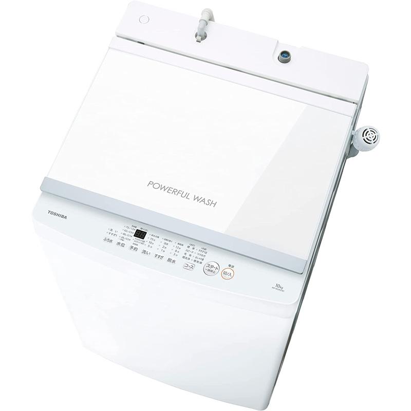 TOSHIBA（東芝） 全自動洗濯機 ピュアホワイト 10kg 大容量 まとめ洗い 