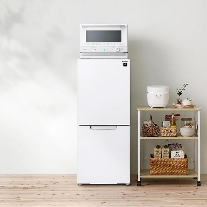 PLAINLY シャープ SHARP 冷蔵庫 クリアホワイト 152L 幅49.5cm SJ