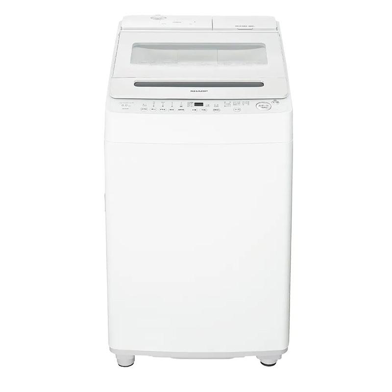 SHARP（シャープ） 全自動洗濯機 穴なし槽 ES-SV8K-W ホワイト 8kg 縦