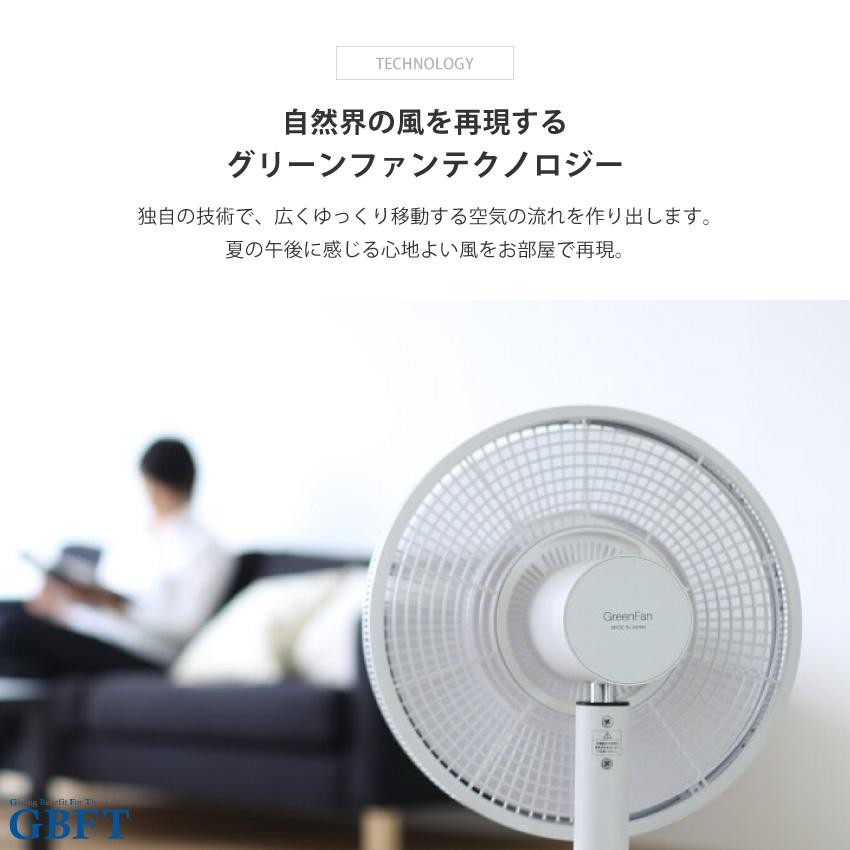 The GreenFan 扇風機 ブラック×ダークグレー EGF-1800-DK 正規品 日本