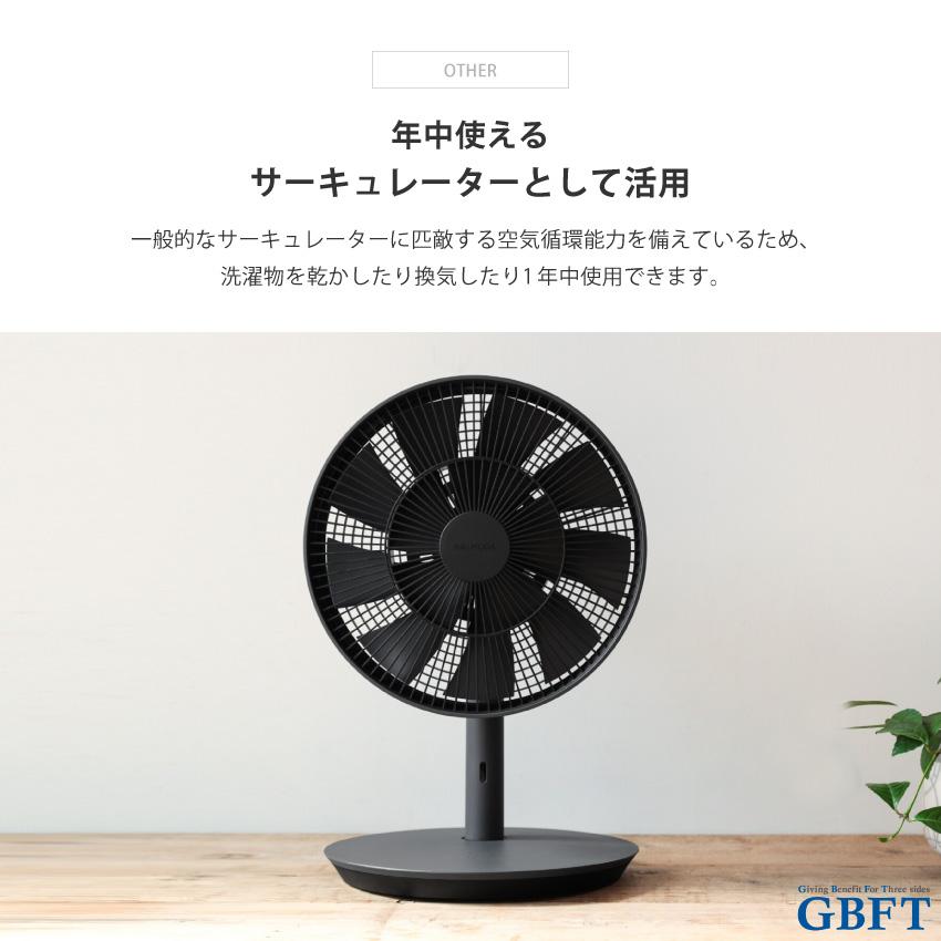 The GreenFan 扇風機 ホワイト×ブラック EGF-1800-WK 正規品 日本製