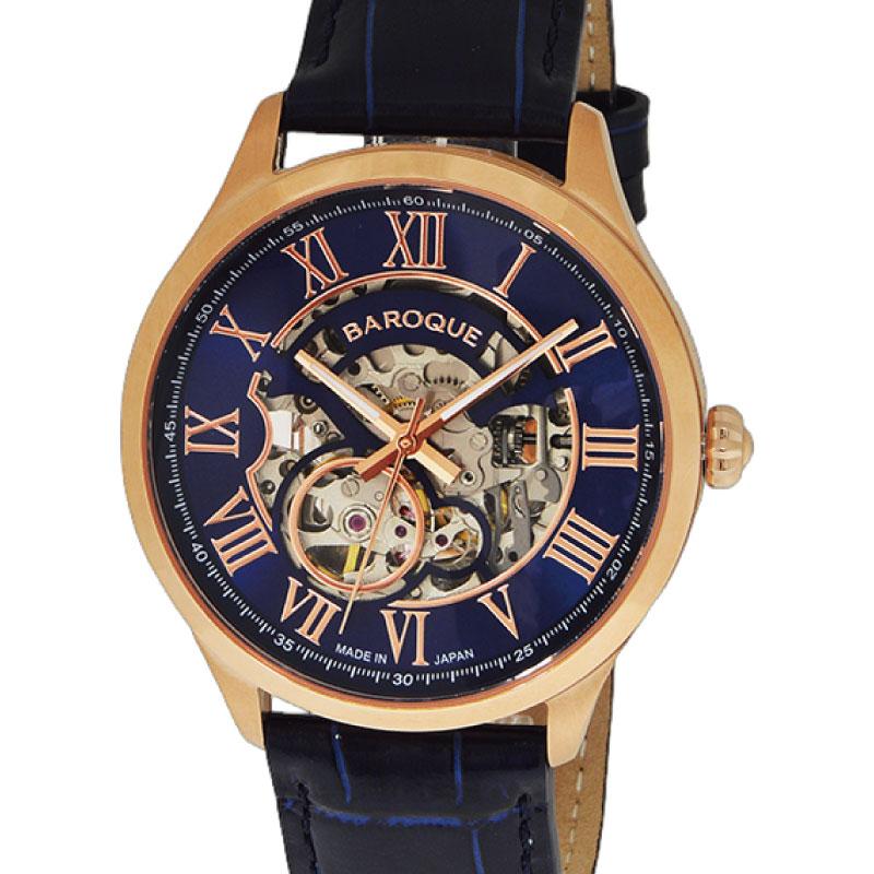BAROQUE バロック 日本製腕時計 BA2006RG-03NV スケルトン文字盤×自動巻きムーブメント搭載モデルの画像