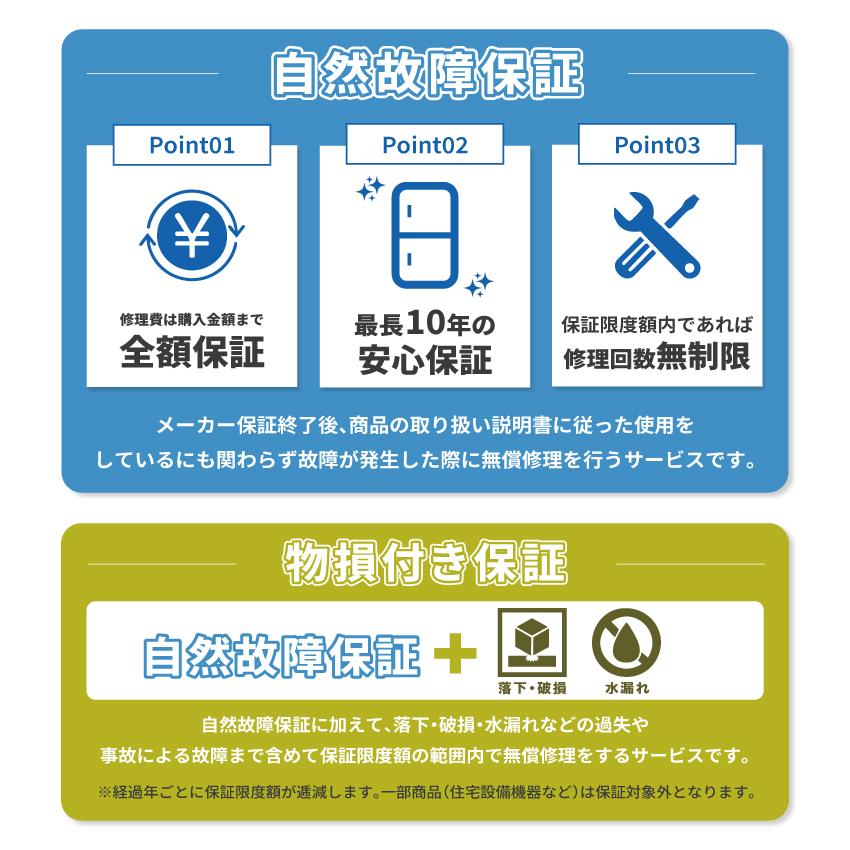 25年式冷蔵庫　　保証書付。 冷蔵庫のみ自然故障保証【10年に延長】1,500,001円〜2,000,000円
