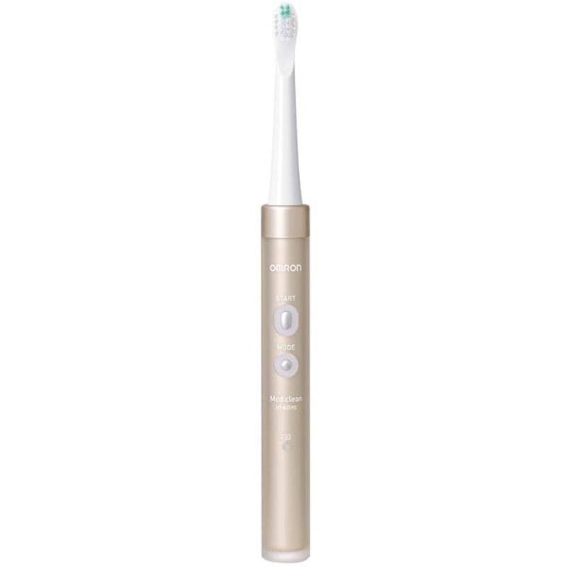 【新品 未開封】オムロン 音波式 電動歯ブラシ HT-B3190-W コンパクト オムロン（OMRON） 音波式電動歯ブラシ HT-B3190-GD ゴールド 充電式 2