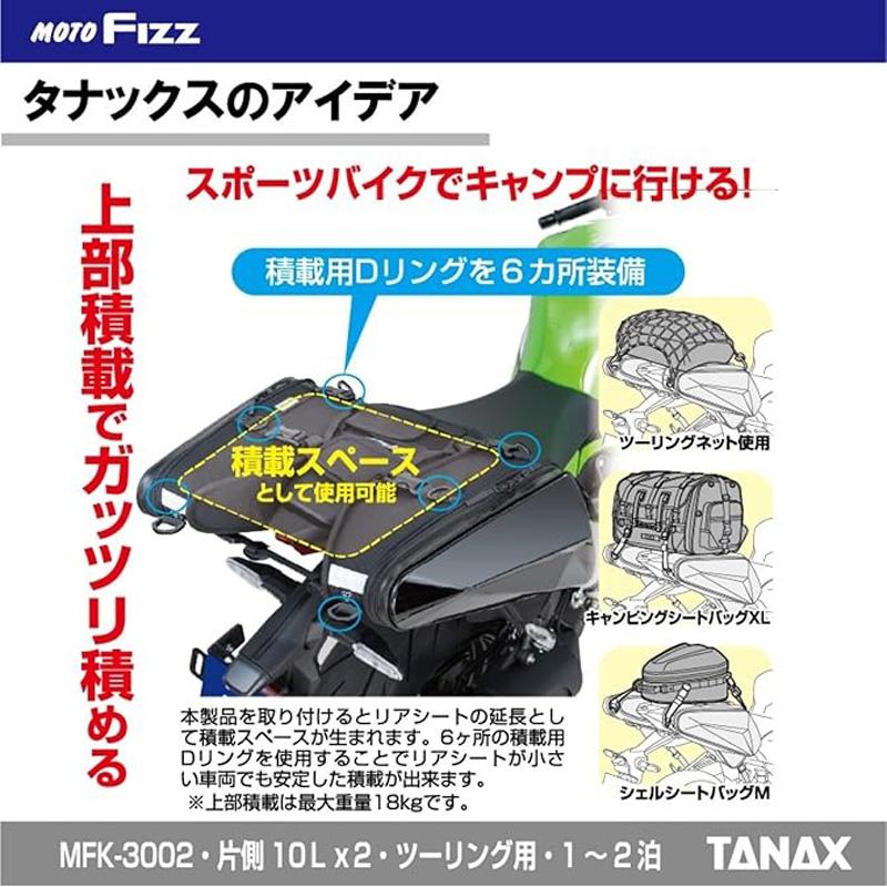 MOTOFIZZ TANAX タナックス カービングシェルケース2SS サイドバッグ
