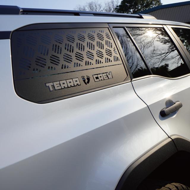 ランドクルーザー250 GDJ250W TRJ250W クォーターガラス　左 TERRA CREW ランドクルーザー250用 クォーターガラスデカール ランクル