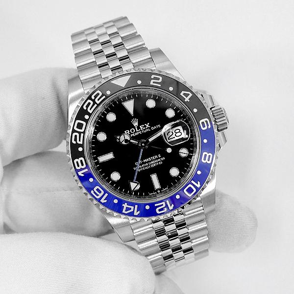 ROLEX GMT-MASTER2 掛時計 黒/青 Часы мужские Rolex GMT-Master II Silver-Black/Blue Купить на lux-bags