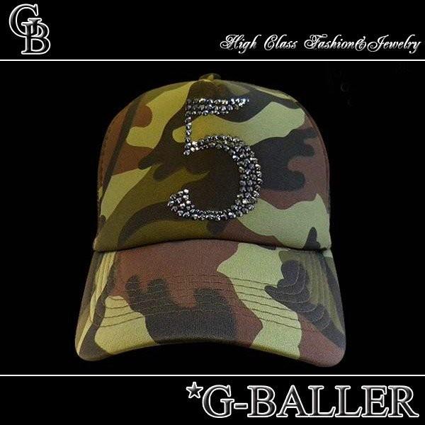 G-BALLER / ジーボーラー】カモフラ ラインストーンキャップ Number5