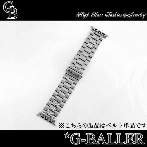 【G-BALLER / ジーボーラー】アップルウォッチ カスタム ベルト ダイヤモンド シリーズ6 シリーズ4 シリーズ5 42mm 44mm 対応 カスタムパーツ ベルト単品の画像