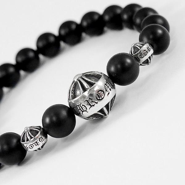 クロムハーツ オニキス ワンボール ビーズブレスレット 8mm CHROME HEARTS（クロムハーツ） ビーズ ブレスレット オニキス 8mm