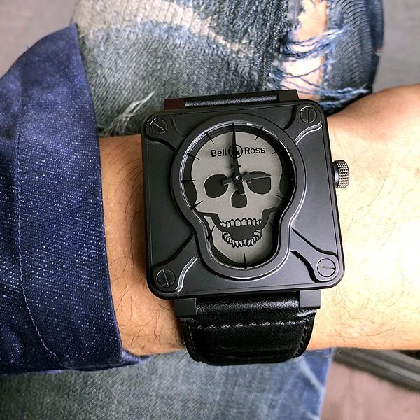 ベル&ロス 世界限定500本 BELL&ROSS エアボーン スカルフェイス ベル&ロス 世界限定500本 BELL&ROSS エアボーン スカルフェイス