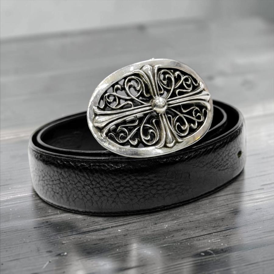 クロムハーツ クラシックオーバルクロス バックル1.5 シルバー ベルトバックル CHROME HEARTS（クロムハーツ） クラシックオーバルクロス バックル
