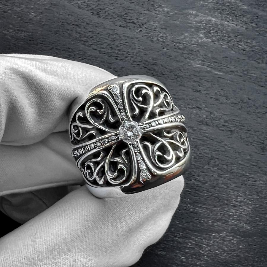 CHROME HEARTS クロムハーツ クラシックオーバル リング パヴェ ダイヤモンド 18号 :classic-oval-ring