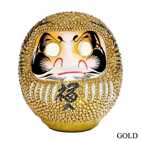 スワロフスキー ダルマ 金 ゴールド ドルマーク おしゃれ 高崎だるま