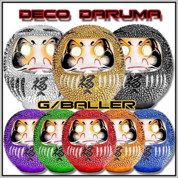 G-BALLER / ジーボーラー】ラインストーン ダルマ 赤 青 紫 緑 橙
