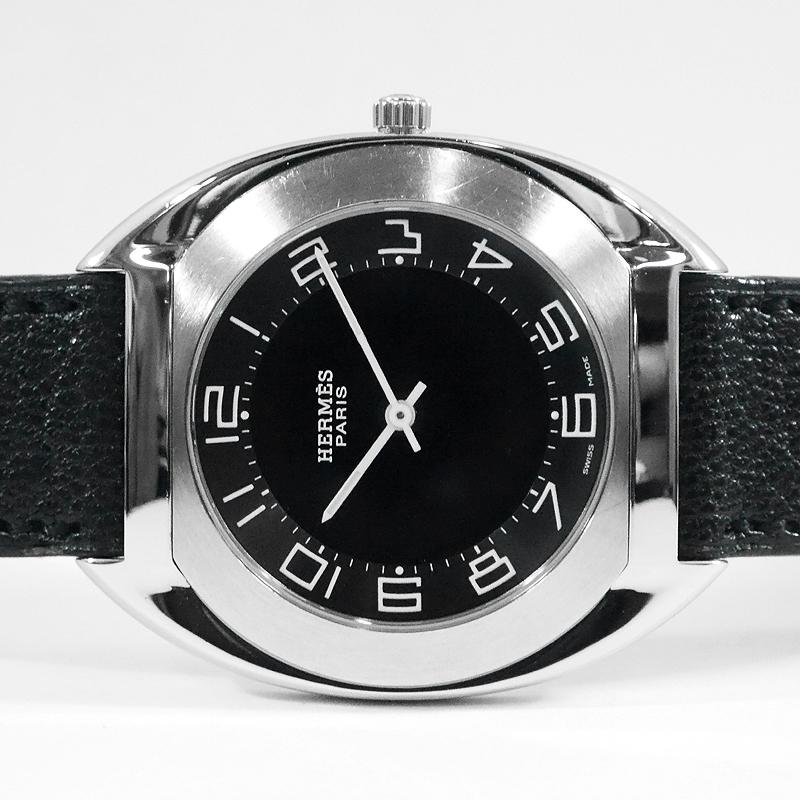 HERMES 【純正BOX】HERMES エルメス エスパス ES1.710 黒文字盤 HERMES 【純正BOX】HERMES エルメス エスパス ES1.710 黒文字盤