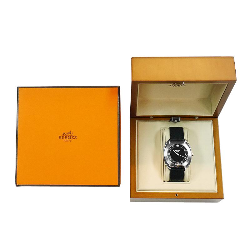 HERMES 【純正BOX】HERMES エルメス エスパス ES1.710 黒文字盤 HERMES 【純正BOX】HERMES エルメス エスパス ES1.710 黒文字盤