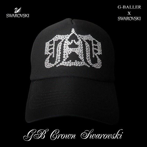 G-BALLER ジーボーラー スワロフスキー キャップ 黒 メッシュ CAP クラウン ロゴ メンズ レディース