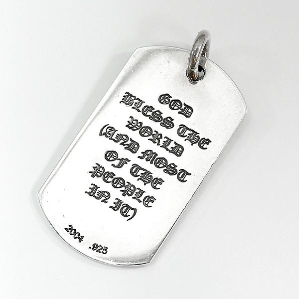 CHROME HEARTS クロムハーツ ゴッドブレスワールド ドッグタグ CHROME HEARTS クロムハーツ ゴッドブレスワールド ドッグタグ