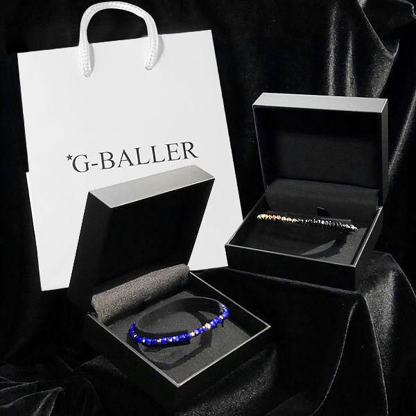 【G-BALLER / ジーボーラー】K18 ハウライト ビーズブレスレット 18金 天然石 YG イエローゴールド ビーズ ブレスレット 白 マーブル キューブカット 数珠の画像