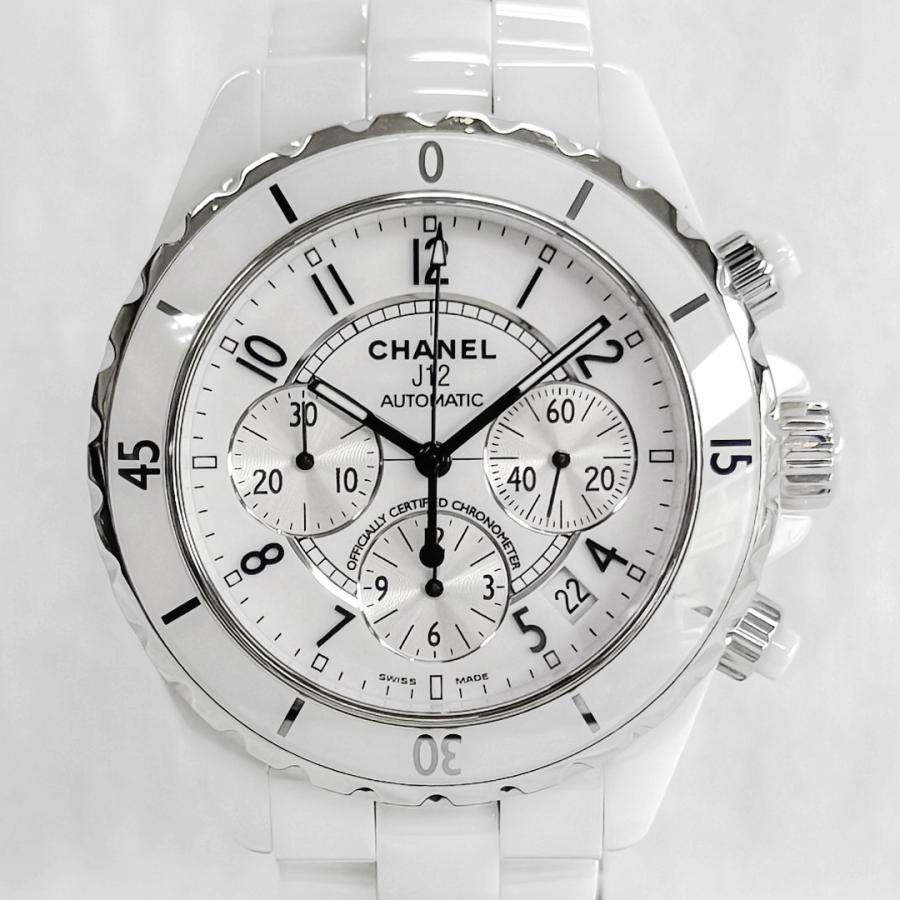 J12 【生産終了モデル】CHANEL シャネル クロノグラフ H1007 白