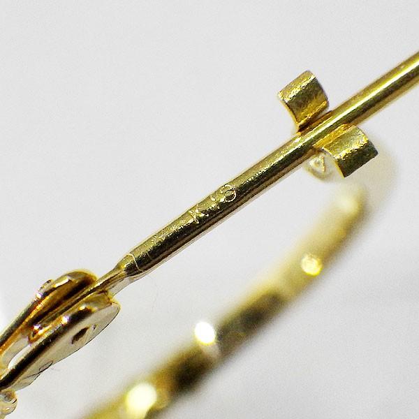 K18 フープピアス 18金 ダイヤモンド0.15ct ゴールド 2cm 両耳 感謝特価!!】 K18 フープ ダイヤピアス 18金 イエローゴールド 天然