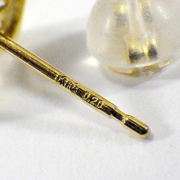 18金 ダイヤモンド ピアス ハート スタッドピアス ダイヤ 0.4ct 18K 