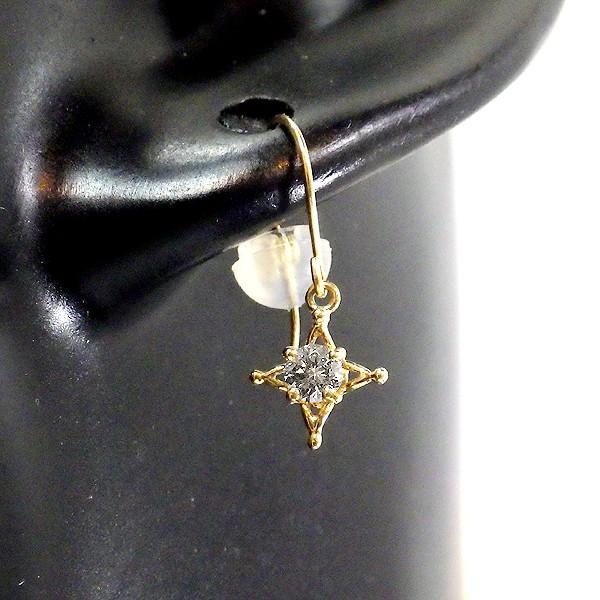 k18wg イエローダイヤモンドピアス　星 楽天市場】ダイヤモンド ピアス スターモチーフ K18 18k 18金 星