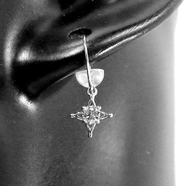 ダイヤモンド ピアス K18 ゴールド スター 天然 ダイヤ 0.2ct 18金