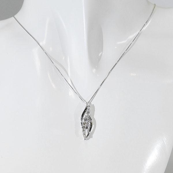 ネックレス 18K ダイヤモンド レディース ベネチアン 18金 ホワイト 