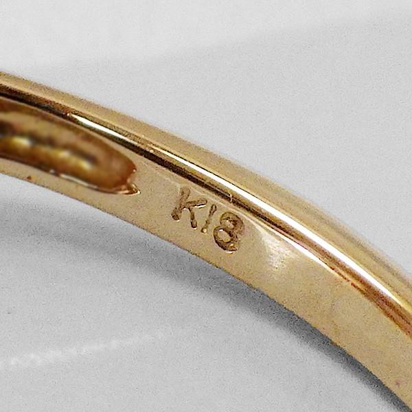 K18 ゴールド ダイヤモンド リング フラワー 18金 天然ダイヤ 0.4ct