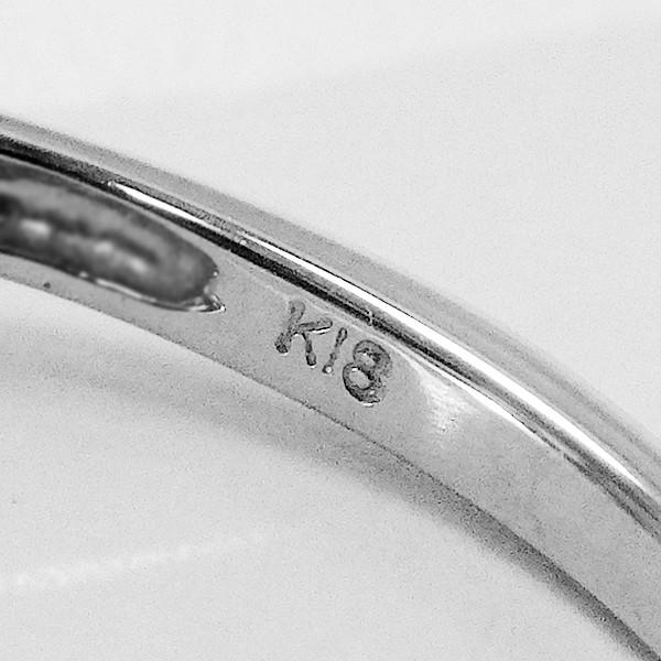 18金 ダイヤリング レディース ホワイトゴールド 天然 ダイヤモンド