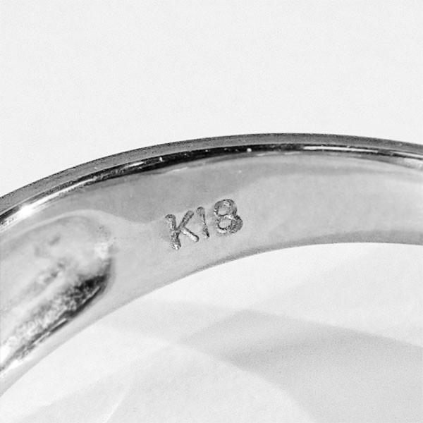 K18 ダイヤ リング パヴェ ダイヤモンド ホワイトゴールド 18K 天然