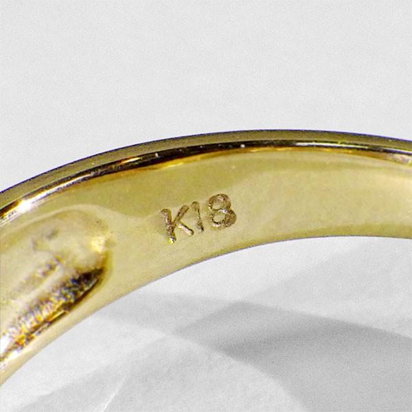 ダイヤ リング 18金 パヴェ ダイヤモンドリング K18 YG 天然