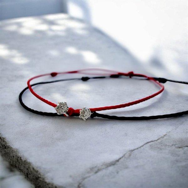 ◇ REDLINE コードブレスレット K18パーツ 星 star YG ダイヤ redline