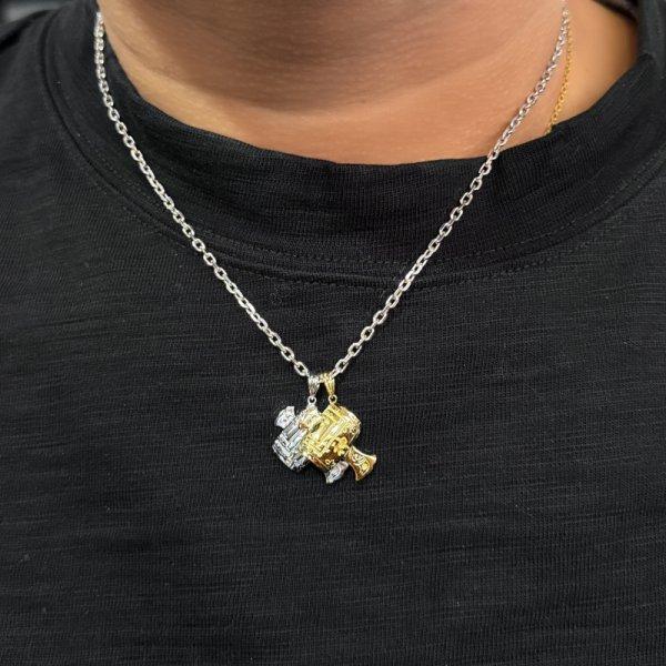 【G-BALLER / ジーボーラー】K18 打ち出の小槌 ペンダント トップ 18金 小槌 ゴールド ネックレス 根付 メンズ レディース 手彫り 日本製の画像
