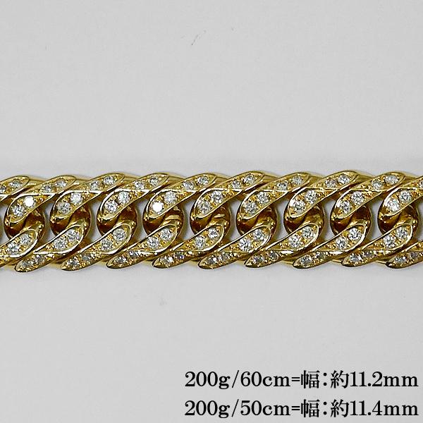 K18喜平ネックレス 200g 50cm ダイヤモンド 喜平 6面 ダブル K18喜平ネックレス 200g 50cm ダイヤモンド 喜平 6面 ダブル