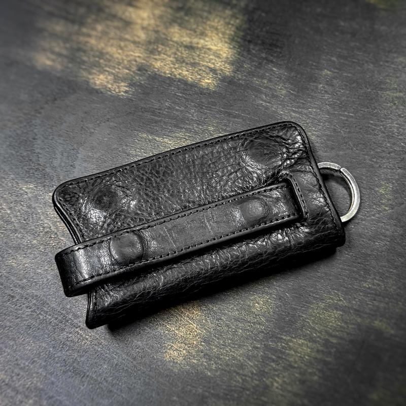 CHROME HEARTS（クロムハーツ） レザーキーケース 黒 ブラック クロス