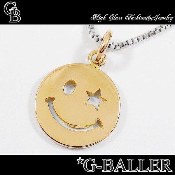【G-BALLER / ジーボーラー】スマイルネックレス NICOSTAR K18 ネックレス ペンダント ピンクゴールドの画像