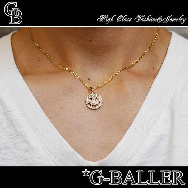 G-BALLER / ジーボーラー】K18 ネックレス ダイヤ スマイル NICOSTAR
